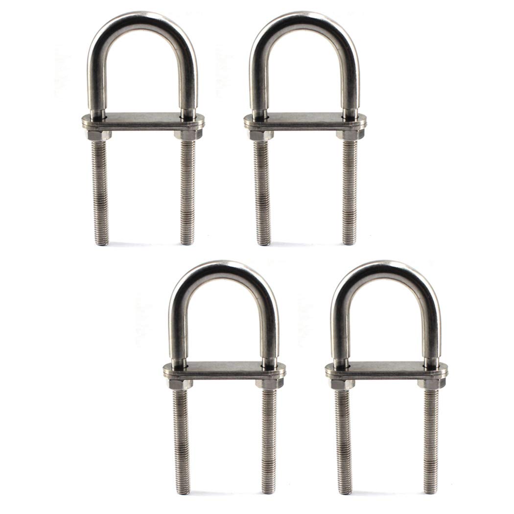 M6x90 U Bolt 304 Stainless steel Tie Down U Bolt (Pack of 4)