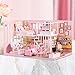 CUTEBEE Dollhouse Miniature with Furniture, Wooden DIY Dollhouse Kit Plus Dust Proof and Music Movement, 1:24 Scale Creative Room Idea (Dream Girl Heart)