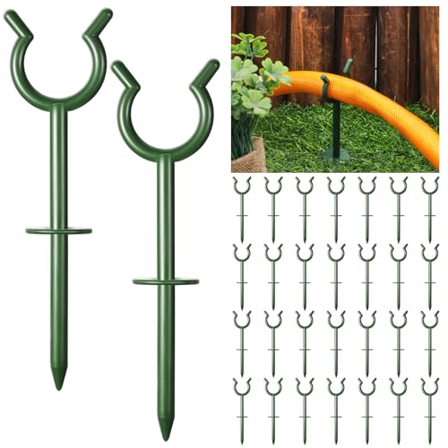 Taiyin 10 Pcs 3/4'' Garden Hose Guide Stakes for Yard Lawn, Green at Amazon