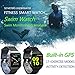 FITVII GPS Smartwatch with 17 Sports Mode Activity Tracker IP68 Waterproof Swimming Touch Screen Watches, Heart Rate Monitor Sleep Trackers with Pedometer Step Calories Counter for Women Men