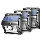 Litom Super Bright 8 LED Solar Powered Wireless Security Motion Sensor Light Wireless Security Light