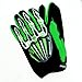 Motocross Motorcycle BMX MX ATV Dirt Bike Skeleton Racing Cycling Gloves Green