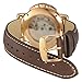 WOCCI Watch Band - Vintage Leather Watch Strap with Gold Buckle, Choice of Color and Width (14mm,18mm,19mm,20mm,21mm or 22mm)