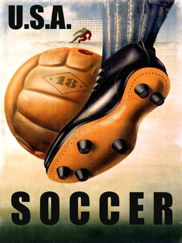 Soccer Game USA US America Football Sport 20 X 30 Image Size Vintage Poster Reproduction on Matte Paper. Several More Sizes Available!