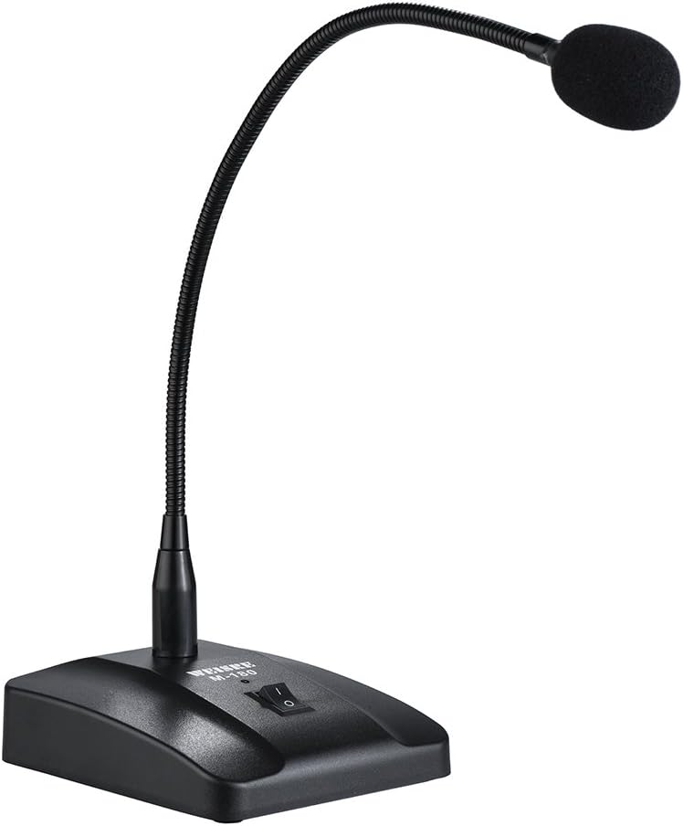 ammoon Wired Desktop Condenser Microphone Cardioid with 10ft XLR-to-1/4" Detachable Cable for Conference Meeting Broadcast