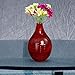 Decorative vase for home décor by Emenest | Holiday Party Table Centerpiece | Real Painted Bamboo Wood Accent Piece | Deep Red Color |Lightweight Yet Sturdy for Home or Office | Best Housewarming Gift