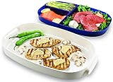 Corona BBQ Serving Tray Set - 4 Piece Modular Stackable Outdoor Cooking Prep Station Sealable Food Tray - Portable Picnic And Barbeque Food Containers
