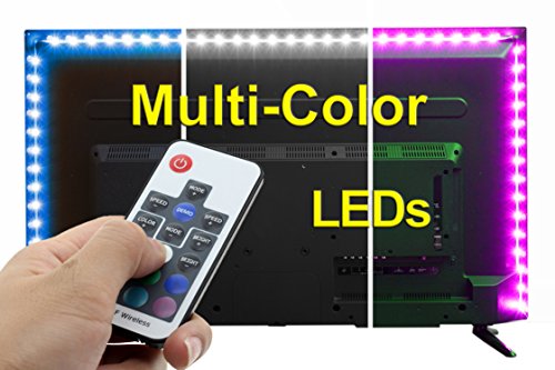 SPE Bias Lighting with Remote Control for HDTV - Small (39in / 1m) - Multi-Color RGB - USB LED Backlight Strip