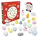 Manaror Christmas Advent Calendar,24 Mochi Cute Squishies Including Santa Different Surprise Every Day,Non-Toxic and Reusable-Great Sensory