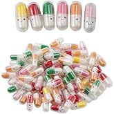 Ximimark 100PcsVibrant Random Mix 3D Smiling Face Pill Charms - Cute & Fun Jewelry Making Delights for DIY Bracelets, Earrings, and Keychains - Unleash Your Creativity!