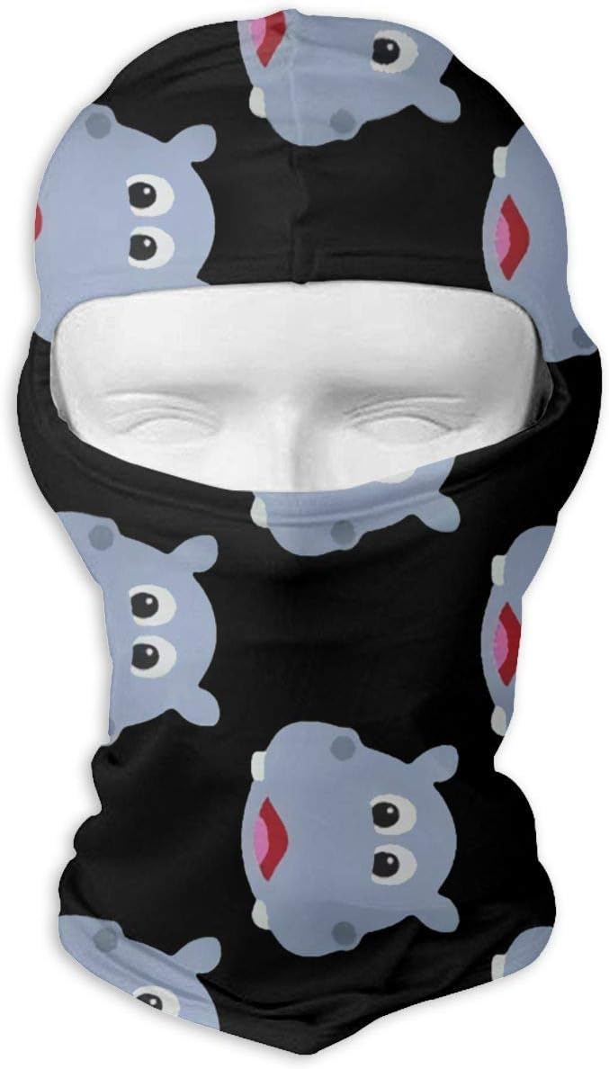 Jxrodekz Cute Hippopotamus PatternMotorcyle Face Mask Multifunctional Sports Magic Headwear