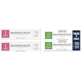 REMBRANDT Intense Stain Whitening Toothpaste with Fluoride, Removes Tough Stains & Deeply White + Peroxide Whitening Toothpaste, Peppermint Flavor, 3.5-Ounce (Pack of 2)