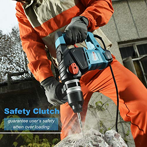 ENEACRO 11/4 Inch SDSPlus 12.5 Amp Heavy Duty Rotary Hammer Drill