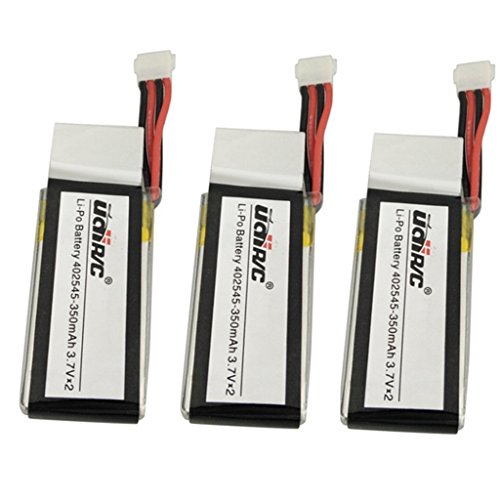 Fytoo Accessories 3PCS 3.7V 350mah Li battery +1pcs 3 in1 Balance charger + 3pcs conversion cable for UDI U818A WiFi FPV U845 U919 U919A U945A WiFi Rc Quadrotor spare parts RC Drone battery - Thumbnail 3