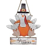 Zcaukya Wooden Board Carved Give Thanks Indoor