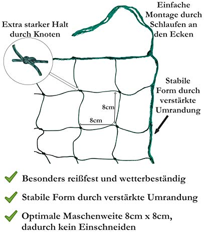 Ranknetz für Gurken Kletterhilfe - 3 x 2m stabile Form Rankhilfe Kletterpflanzen Gurkenrankhilfe Gurkenranknetz – Bild 3