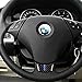 S-WEKA Carbon Fiber Steering Wheel Sticker M Stripe Emblem 3D Car Sticker for BMW e60 e61 5 Series