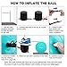 Trideer Ball Chair, Exercise Stability Yoga Ball with Base for Home and Office Desk, Ball Seat, Flexible Seating with Ring & Pump, Improves Balance, Back Pain, Core Strength & Posture（Ball with Ring