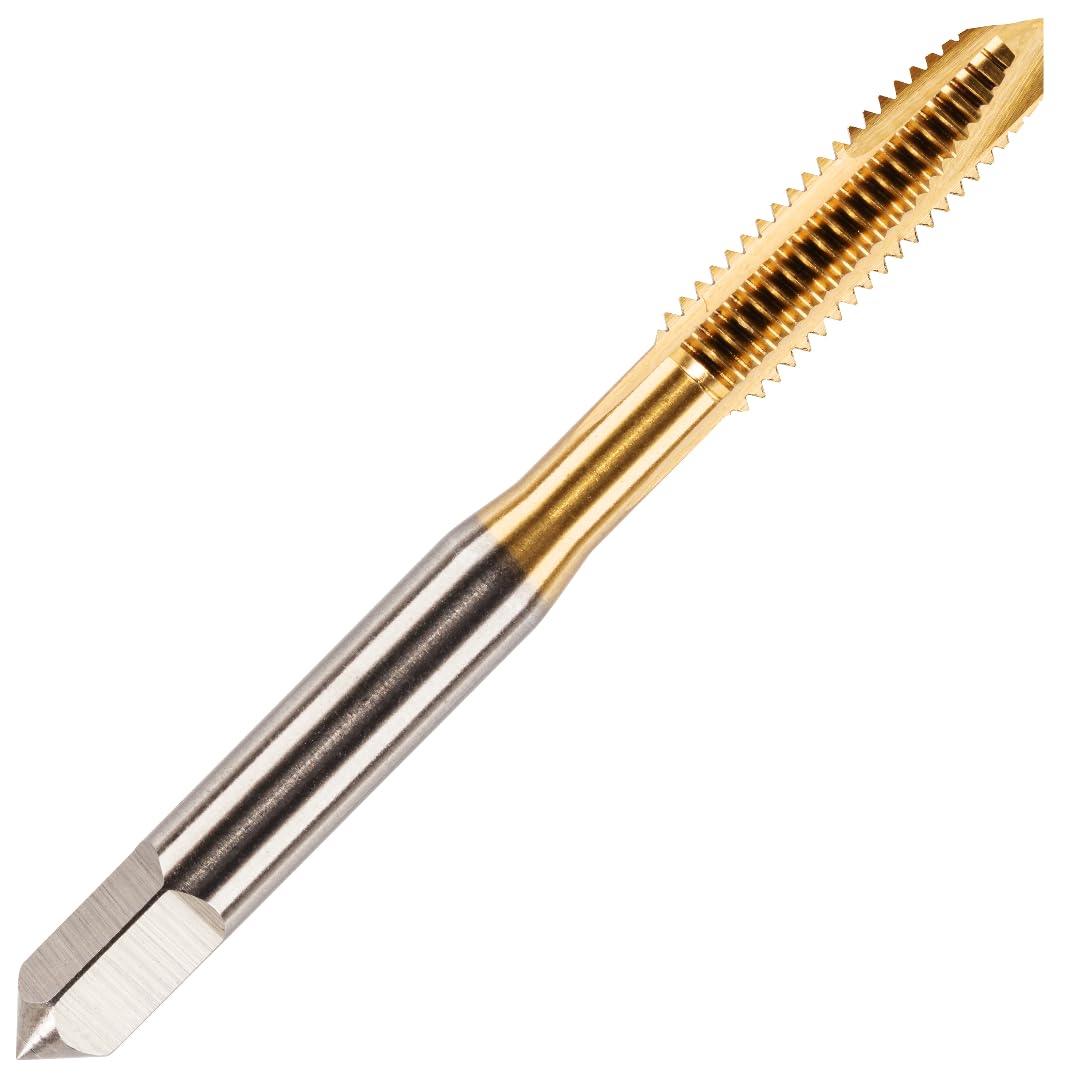 Rennie Tools - M5 x 0.8 Spiral Point Tap HSS M2 Titanium (TiN) Coated 5mm Thread. Metric Hand/Machine Screw Tap Metric Coarse. for Tapping Through Holes