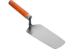 HAPINARY Stainless Steel Masonry Trowel 45# Thickened Flat Head for Concrete Finishing and Bricklaying
