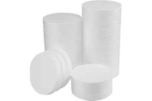 FFCHUANHE 28pack Crafts Foam Circles, Polystyrene Round Foam Discs(6×6×1in) for DIY Projects, Decorations, Modeling, Christmas Decoratio