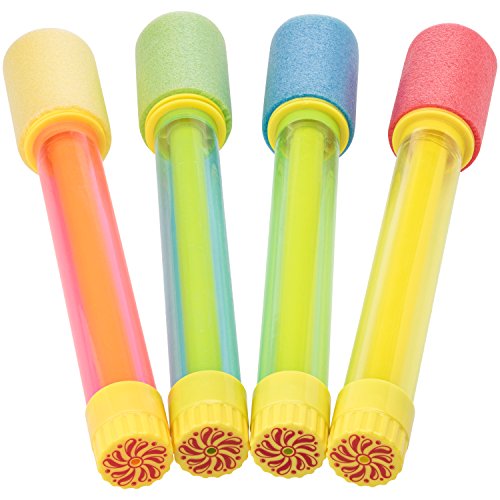 KIDDYBRAIN 4 Pack Water Blaster 10.5" Foam Water Gun Light Weight Water Soaker Water Shooter Summer Pool Beach Water Toy