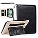 iPad Mini Case, iPad Mini 2 Case, TabPow All-in-One - Premium PU Leather Smart Case Cover with Card Slots, Kickstand, Elastic Hand Strap Grip for iPad Mini and iPad Mini 2 with Retina - Black