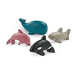 PlanToys Wooden 4 Animal Sea Life Ocean Animal