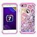 iPhone 7 Case, Nuomaofly [Creative] Studded Rhinestone Crystal Bling Hybrid Armor Defender Dual Layer Protective Case Cover for Apple iPhone 7 (Pink Tree)