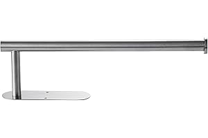 Fox Run Stainless Steel Dual Mount Paper Towel Rack, Mountable Wall or Under Cabinet Paper Towel Holder