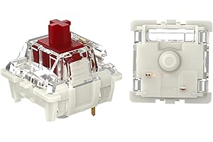 kutethy Gateron G Brown Pro 2.0 Switches Pre-lubed 3pin RGB SMD Linear for Gaming Mechanical Keyboard DIY Hotswap Keyboard Switches (108Pcs, Pro Red 2.0)