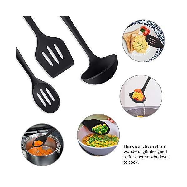 Silicone-Kitchen-Utensils-Set-3-Piece-Ladle-Slotted-Spoon-Slotted-Turner-Included-Durable-and-Non-Stick-Cooking-Utensils-for-Frying-Serving-Baking Silicone Kitchen Utensils Set for Cooking, 3 Pieces Nonstick Ladle, Slotted Spoon and Slotted Turner, Durable Cooking…