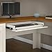 Bush Furniture Fairview L Shaped Desk and 5 Shelf Bookcase in Antique White