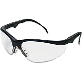 MCR SAFETY KD310 Klondike Plus Safety Glasses, Black Frame, Clear Lens