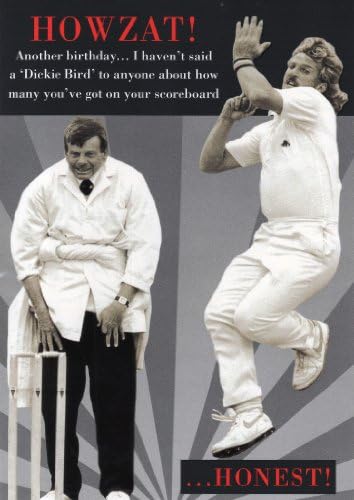 Pigment ' Dickie Bird Howzat Scoreboard ' Funny Joke Birthday Card Humour Greeting Cards