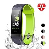 LETSCOM Fitness Tracker Color Screen, IP68 Waterproof Activity Tracker with Heart Rate Monitor, Sleep Monitor, Step Counter, Calorie Counter, Smart Pedometer Watch for Men Women Kids