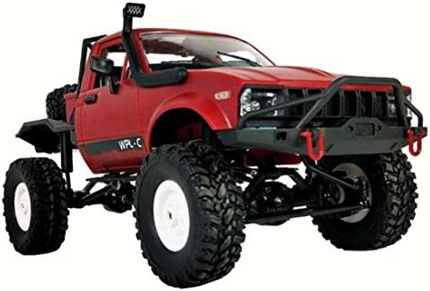 RC Military Truck, COOL99 1:16 WPL C14 Scale 2.4G 2CH 4WD Mini Off-road RC Semi-truck RTR Kids Climb Truck (A, Red)