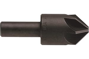 KEO 55531 Cobalt Steel Single-End Countersink, Uncoated (Bright) Finish, 6 Flutes, 82 Degree Point Angle, Round Shank, 1/2" S