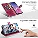 OCASE Samsung Galaxy S10 Plus / S10+ Case [ Card Slot ] [ Kickstand ] [TPU Shockproof Interior ] Leather Flip Wallet Case for Samsung Galaxy S10 Plus / S10+ Devices (Burgundy)