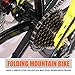 Outroad Mountain Bike 6 Spoke 21 Speed 700CC Double Disc Brake Suspension Fork Rear Suspension Anti-Slip Folding Bike (Black,26 in)thumb 4