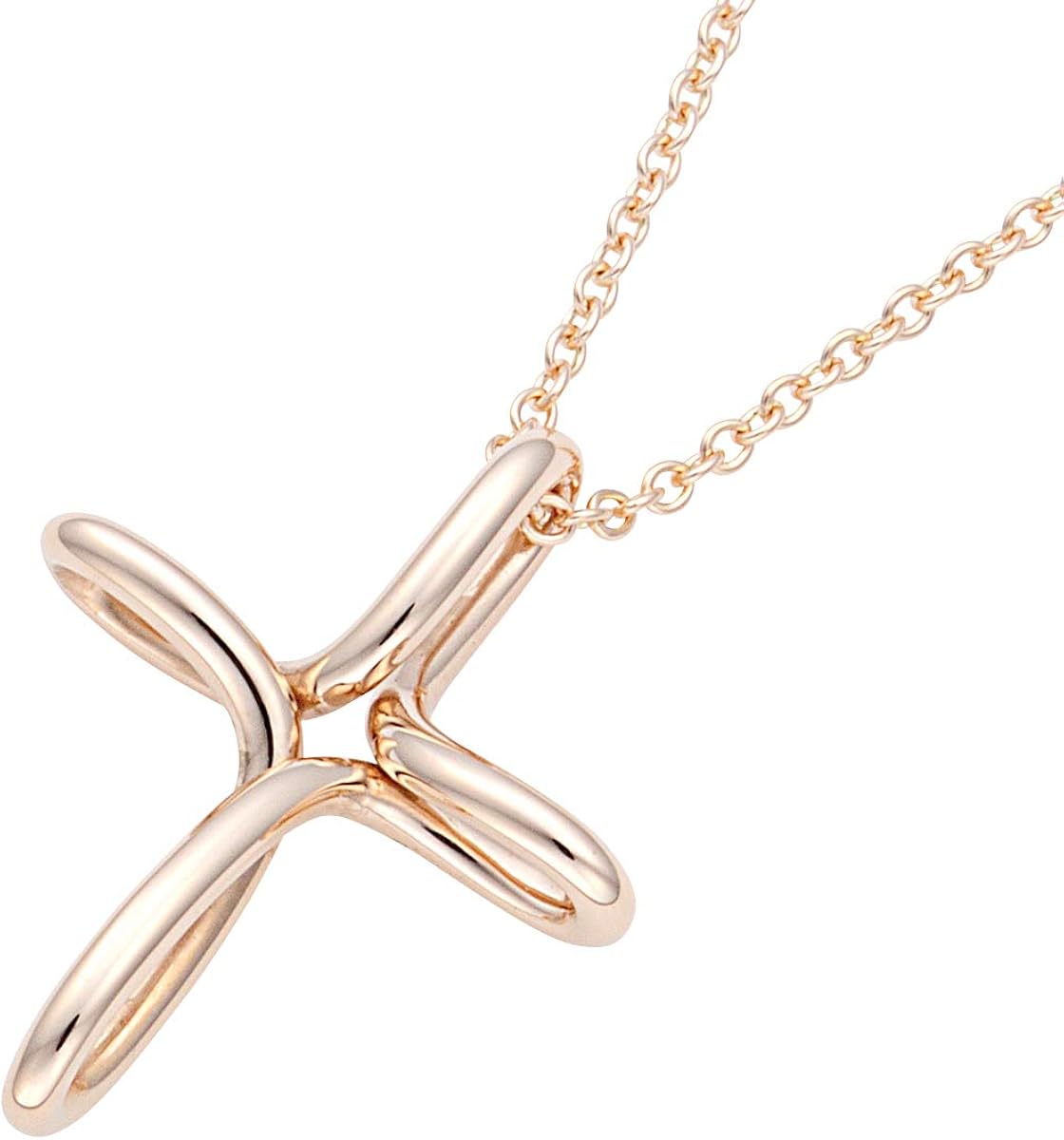 Amazon ティファニー Tiffany 18krg ローズゴールド インフィニティ クロス ペンダント ネックレス 41cm 並行輸入品 ネックレス 通販