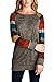 Young17 Women's Cotton Knitted Long Sleeve Lightweight Striped Tunic Sweatshirt Tops