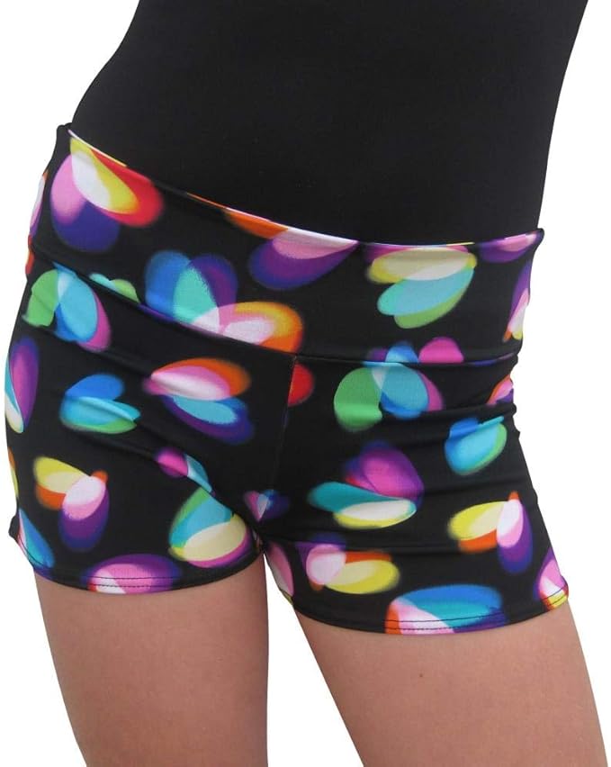 Girls Soft Stretch Spandex Shorts for Gymnastics Cheer