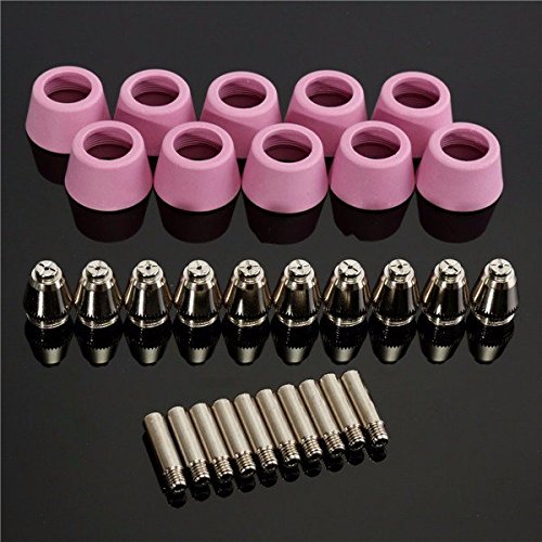 Doradus 30pcs SG-55 AG-60 Plasma Cutter Torch Consumables Nozzle 40/50/60A CUT LGK-50/60