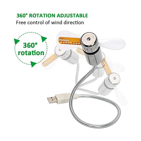 USB-LED-Fan-HuiHeng-Mini-LED-Clock-Fan-with-Flexible-Gooseneck-Personal-Silent-Laptop-Fan-USB-Powered-for-Home-Office huiheng USB LED Fan, Mini LED Clock Fan with Flexible Gooseneck, Personal Silent Laptop Fan USB Powered for Home Office