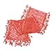 Falari Women Lace Scarf With Fringes Coral