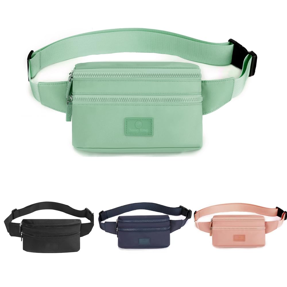 Bumbags Waist Fanny Pack Ladies Fashion Bum Bag with Adjustable Belt for Sport Hiking Girls Women (Green)