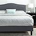 Zinus Anne Upholstered Detail Stitched Scalloped Platform Bed / Mattress Foundation / Easy Assembly / Strong Wood Slat Support, Queen