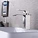 KES cUPC NSF Certified SUS304 Stainless Steel Waterfall Bathroom Vanity Sink Faucet with Extra Large Rectangular Spout Lead-free, Brushed Finish, L3186A