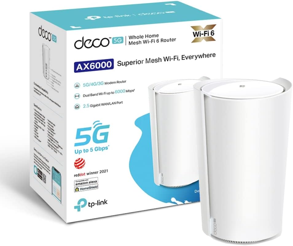 TP-Link Deco X80-5G AX6000 Wi-Fi 6 Mesh Gateway 5G Modem Router SIM Unlocked